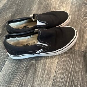 Vans womens size 6.5 black slip on sneakers